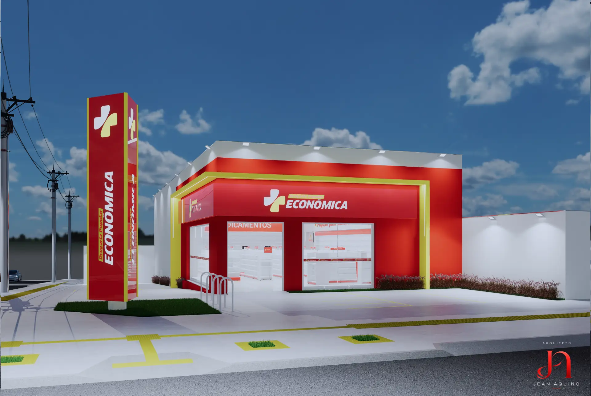 Projeto da nova unidade da Drogaria Popular Econômica no Interlagos